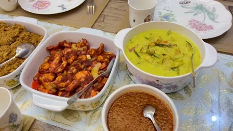 Dish Eid Celebration Stock Footage 236986367