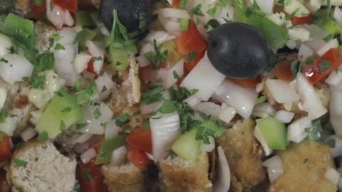 A dish is filled with food Stock Footage 155452831
