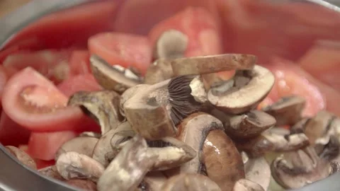 A dish is filled with food Stock Footage 155456419