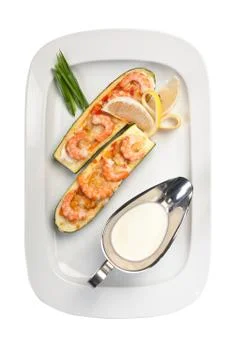 Dish of fried shrimp 스톡 사진