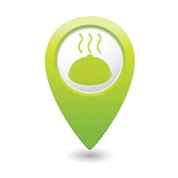Dish GREEN map pointer Stock Illustration