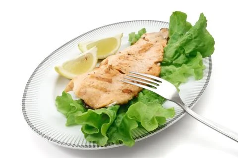 Dish with grilled trout Stock-Fotos