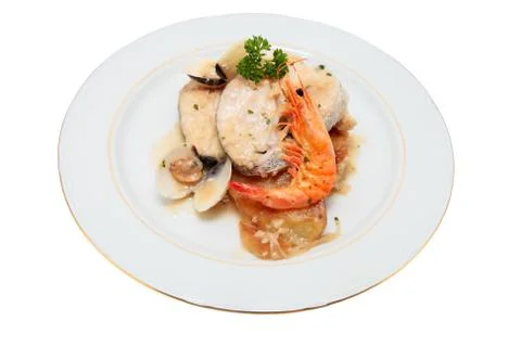 Dish of hake Stock Photos