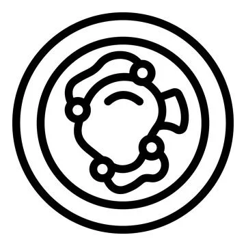 Dish lisbon icon outline vector. Cod food Stock Illustration