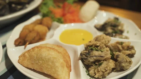 Dish made with seafood	 Stock Footage 162512682