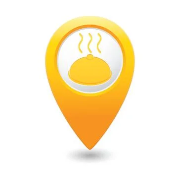 Dish MAP pointer yellow Stock Illustration