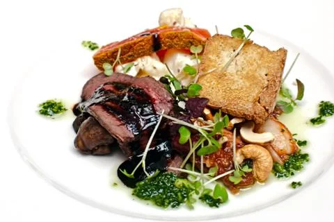 A dish of meat. Stock Photos