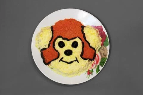 Dish with monkey Stock Photos