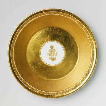 Dish with Monogram of Philips, Count of Flanders and Maria from Hohenzolle... 写真素材