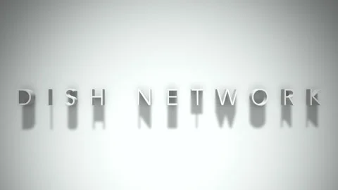 Dish network 3D title animation white text on a white background Stock Footage 298897461