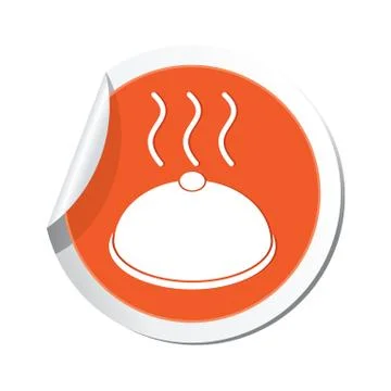 Dish ORANGE LABEL Stock Illustration