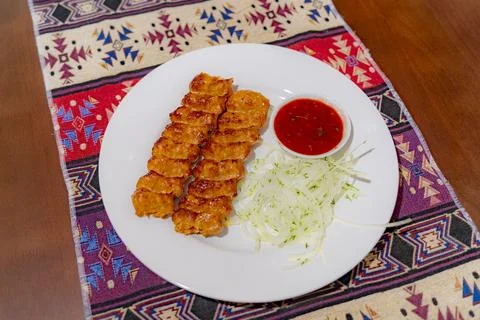 A dish on a plate. Photos