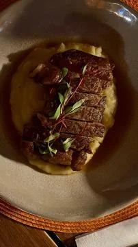 Dish prepared with meat Stock Photos