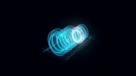 Dish rack hologram Rotating Stock Footage 154840610