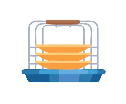 A Dish rack simple illustration Stock Illustration