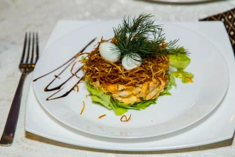 Dish in restaurant Stock Photos