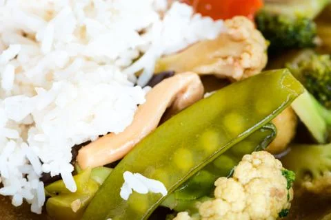 Dish of rice with vegetables Stock Photos