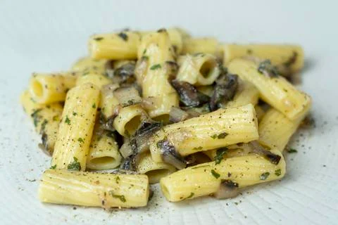 A dish of rigatoni Stock Photos