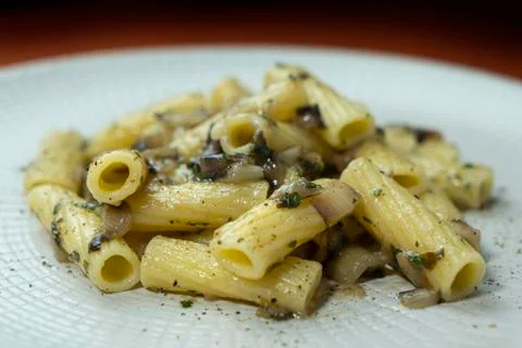 A dish of rigatoni Stock Photos