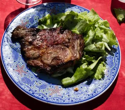 Dish of roasted meat Foto stock