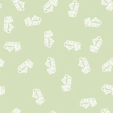 Dish set for tea line vector seamless pattern イラスト素材