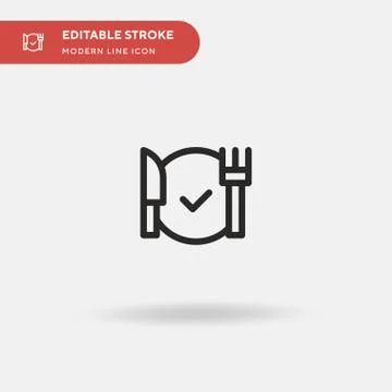 Dish Simple vector icon. Illustration symbol design template for web mobile U Stock Illustration