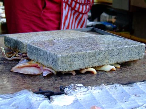 A dish of squid Stock Photos