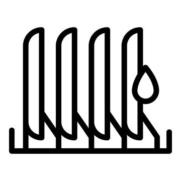 Dish stack icon outline vector. Liquid bottle Stockillustratie