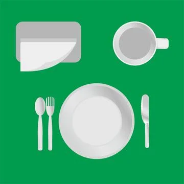 Dish table Stock Illustration