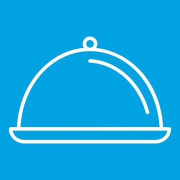 Dish thin line icon Illustrazione stock