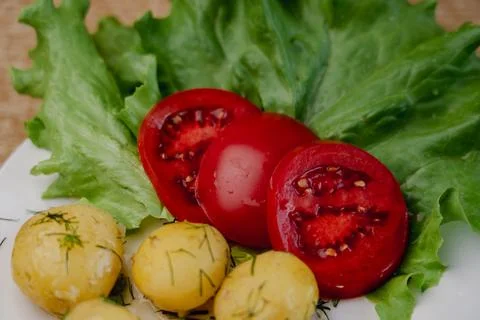 A dish with vegetables 스톡 사진
