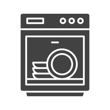 Dish Washer Icon Image. Illustrazione stock