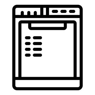 Dish washer machine icon outline vector. Cleansing soapy pod Stock Illustration