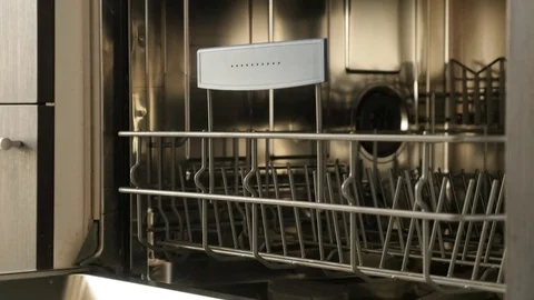 Dish washing machine interior Stock Footage 78670366