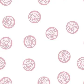Dishes on leaves glyph vector seamless pattern Illustrazione stock
