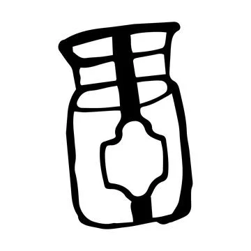 Dishes object. Kitchenware. Jar for bulk. Stock Illustration