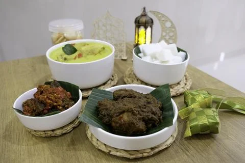 The dishes served during Eid celebrations Stock Photos