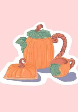 Dishes set Stock Illustration