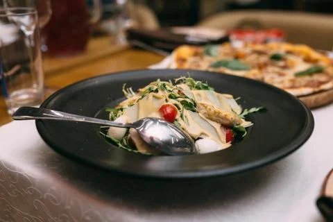Dishes on the table Stock Photos