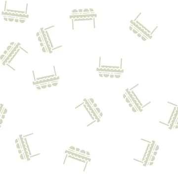 Dishes on tables glyph vector seamless pattern Illustrazione stock