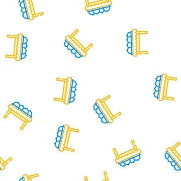 Dishes on tables vector seamless pattern Illustrazione stock