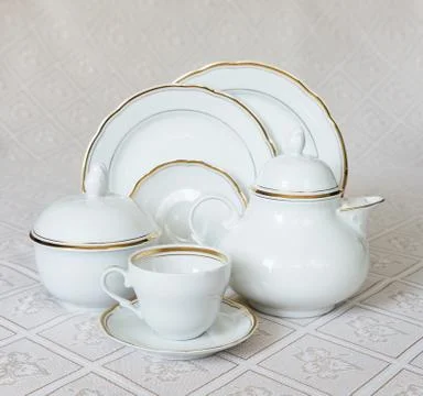 Dishes for tea drinking Stock Photos