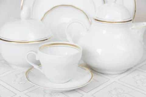 Dishes for tea drinking Stock Photos