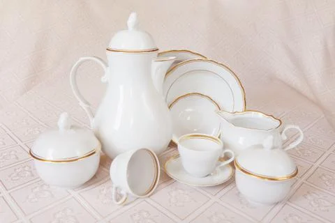 Dishes for tea ore coffee drinking Stock Photos