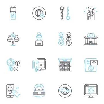 Dishsty linear icons set. Cooking, Recipe, Cuisine, Presentation, Plating Stock Illustration