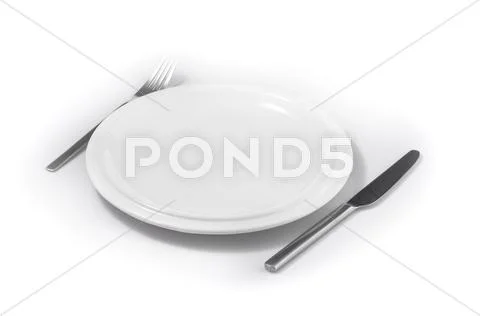 Dishware isolated on a white background Stock Photos