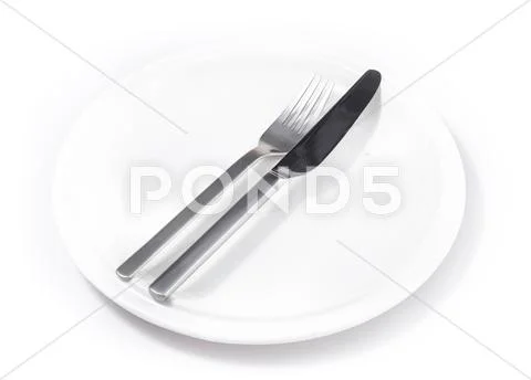Dishware isolated on a white background Stock Photos