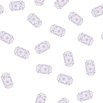 Dishware on tray buffet glyph vector seamless pattern 库存插图