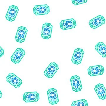 Dishware on tray buffet vector seamless pattern 库存插图