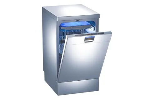 Dishwasher, 3D rendering Stock Photos